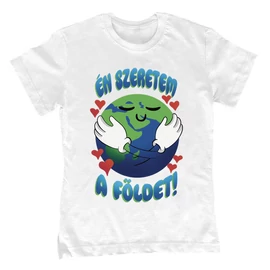 Én szeretem a Földet gyerek póló (Fehér)