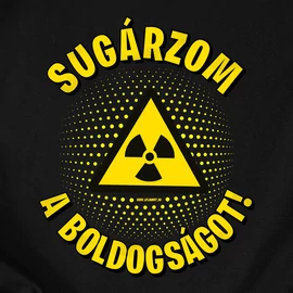  Sugárzom a boldogságot férfi póló (Fekete)