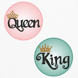 Queen - King fém bögrék (Fehér)