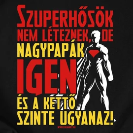 Szuperhősök nem léteznek férfi póló (Fekete)