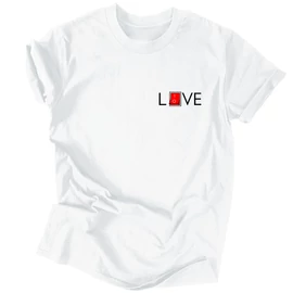 Live/Love férfi póló (Fehér)