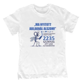 Ma nyitott ablaknál alszom gyerek póló (Fehér)