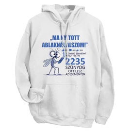 Ma nyitott ablaknál alszom pulóver (Fehér)