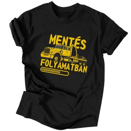 Mentés folyamatban férfi póló (Fekete)