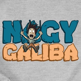 Kis galiba - Nagy galiba (fiús) páros póló szett (Szürke)