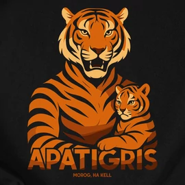 Apatigris férfi póló (Fekete)