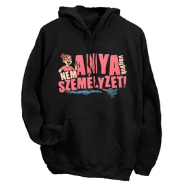 Anya vagyok, nem személyzet pulóver (Fekete)