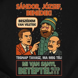 Sándor, József, Benedek férfi póló (Fekete)