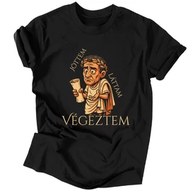 Jöttem, Láttam, Végeztem férfi póló (Fekete)