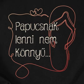 Papucsnak lenni páros póló szett (Fekete)