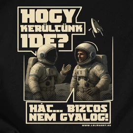 Biztos nem gyalog | Asztronauták póló (fekete)