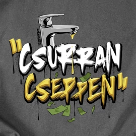 Csurran-cseppen férfi póló (grafit)