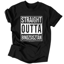 Egyenesen Bindzsisztánból férfi póló (fekete)