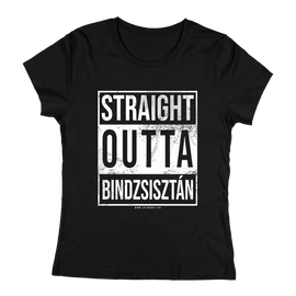Egyenesen Bindzsisztánból női póló (fekete)