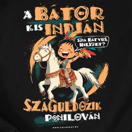 A bátor kis indián póló (Fekete)