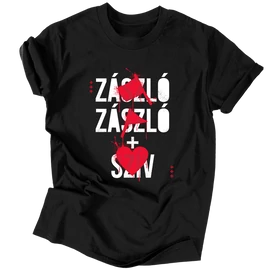 Zászló, zászló, szív póló (love death + robots) (Fehér)