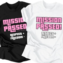 Mission Passed legénybúcsús póló szett (Fehér és fekete)