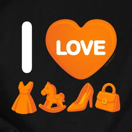 I LOVE TEMU póló (Fekete)