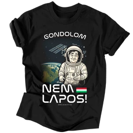 Gondolom nem lapos! póló (Fekete)