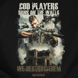 Battlefield | Destroy the walls póló (Fekete)