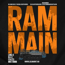 Ram Main férfi póló (Fekete)