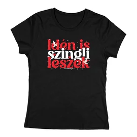 Idén is szingli leszek női póló (Fekete)