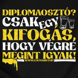 Diplomaosztó férfi póló (Fekete)