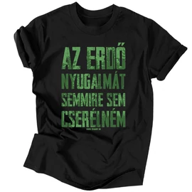 Az erdő nyugalmát férfi póló (Fekete)