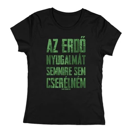 Az erdő nyugalmát női póló (Fekete)