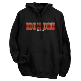Iron Dad kapucnis pulóver (Fekete)