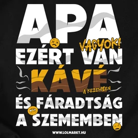 Apa vagyok férfi póló Fekete)