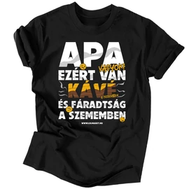 Apa vagyok férfi póló Fekete)