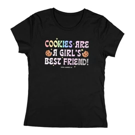 Cookies are a girl's best friend póló (Fekete)