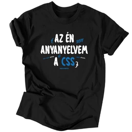 Az én anyanyelvem a CSS póló (Fekete)