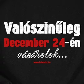 Utolsó pillanatban vásárolok póló (Fekete)