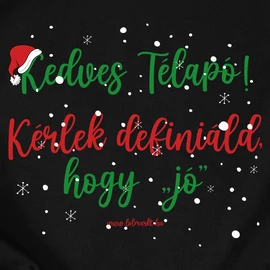 Kedves Télapó póló (Fekete)