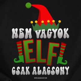 Nem vagyok elf póló (Fekete)