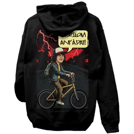 Puszilom Anyádat! I Stranger Things pulóver (Fekete)