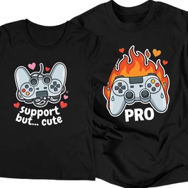 Gamer Love póló szett (Fekete)