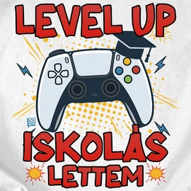 Iskolás lettem gyerek póló (Fehér)