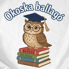 Okoska ballagó (6+7) gyerek póló (Fehér)