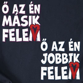Ő az én felem póló szett (Sötétkék-fekete)