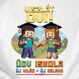 Viszlát Ovi (Minecraft) gyerek póló (Fehér)