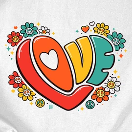Hippi Love póló (Fehér)