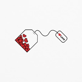 Love tea filter fém bögre (Fehér)