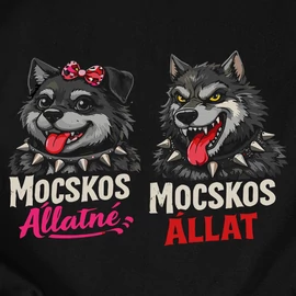 Mocskos állat és állatné póló szett 