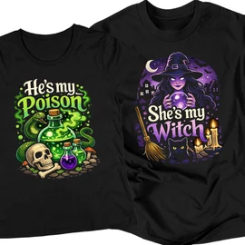 He's my poison és She's my witch póló szett 