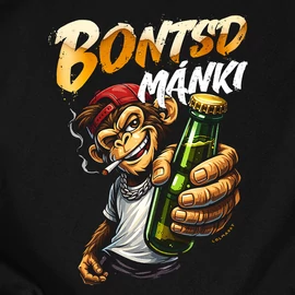 Bontsd-mánki oversize póló (Fekete)