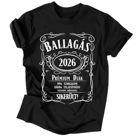 Ballagás 2026 | Sikerült!  póló (Fekete)