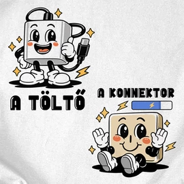 Konnektor és töltő páros póló szett 